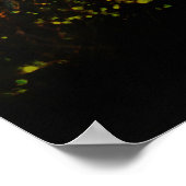 Magische Glühwürmchen, traumhafte Landschaft Poster (Ecke)