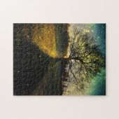 Magische Glühwürmchen, traumhafte Landschaft Puzzle (Horizontal)