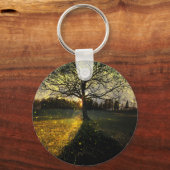 Magische Glühwürmchen, traumhafte Landschaft Schlüsselanhänger (Vorderseite)