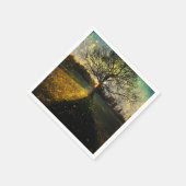 Magische Glühwürmchen, traumhafte Landschaft Serviette (Ecke)