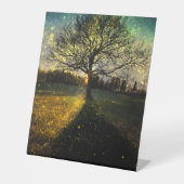 Magische Glühwürmchen, traumhafte Landschaft Sockelschild (Vorderseite)