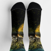 Magische Glühwürmchen, traumhafte Landschaft Socken (Oben)