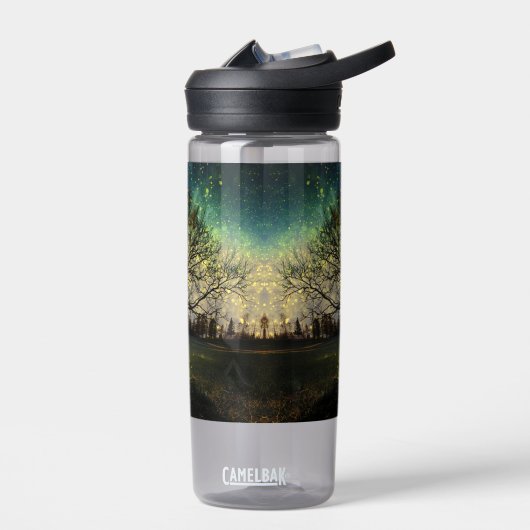 Magische Glühwürmchen, traumhafte Landschaft Trinkflasche (Links)