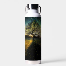 Magische Glühwürmchen, traumhafte Landschaft Trinkflasche