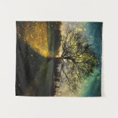 Magische Glühwürmchen, traumhafte Landschaft Wandteppich (Vorderseite (Horizontal))