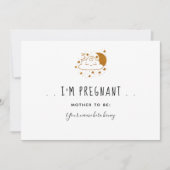 Magische Gold Cloud Pregnancy Announcemente Card Ankündigung (Vorderseite)