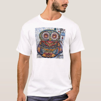Magische grafische Eulenmalerei T-Shirt