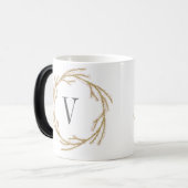 Magische große Monogramm-Tasse Staubwreath-| Verwandlungstasse (Vorderseite Links)