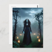 Magische, gruselige Hexe in einem enttäuschenden G Postkarte (Vorne/Hinten)