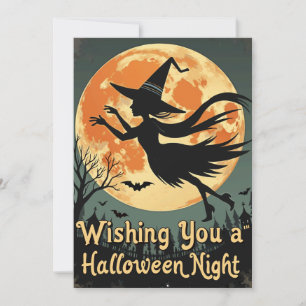 Magische Halloween-Nacht Feiertagskarte