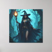 Magische Halloween-Nacht Leinwanddruck (Vorderseite)