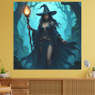 Magische Halloween-Nacht  Leinwanddruck