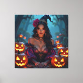Magische Halloween-Nacht Leinwanddruck (Vorderseite)