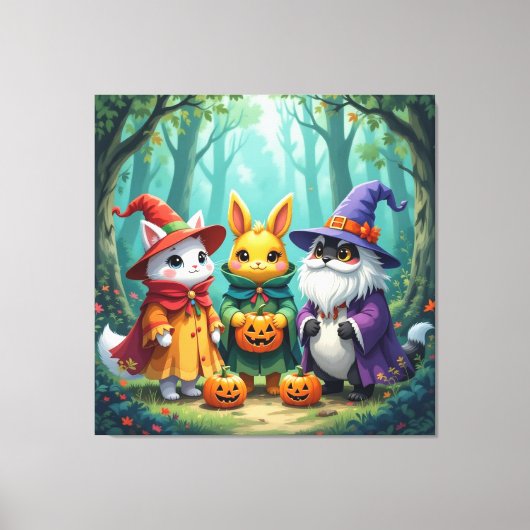 Magische Halloween-Nacht  Leinwanddruck (Vorderseite)