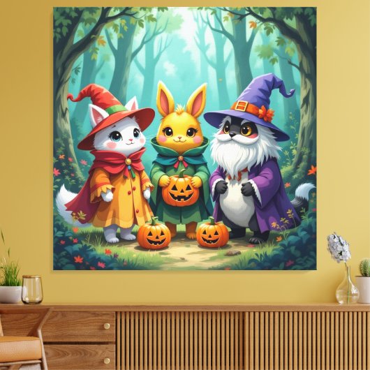 Magische Halloween-Nacht  Leinwanddruck (Insitu (Wohnzimmer))