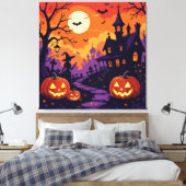 Magische Halloween-Nacht  Leinwanddruck (Insitu (Schlafzimmer))