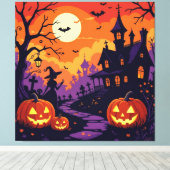 Magische Halloween-Nacht  Leinwanddruck (Insitu (Holzboden))