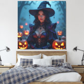 Magische Halloween-Nacht  Leinwanddruck (Insitu (Schlafzimmer))