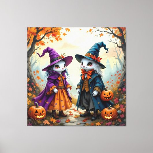 Magische Halloween-Nacht Leinwanddruck (Vorderseite)