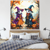 Magische Halloween-Nacht Leinwanddruck (Insitu (Schlafzimmer))
