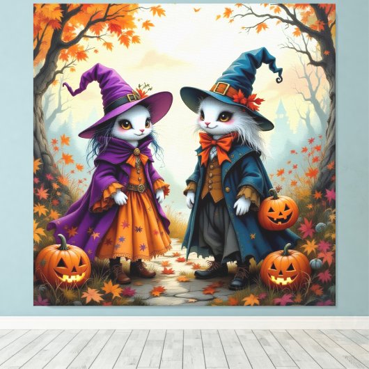 Magische Halloween-Nacht  Leinwanddruck (Insitu (Holzboden))