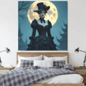 Magische Halloween-Nacht Leinwanddruck (Insitu (Schlafzimmer))