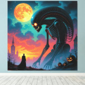 Magische Halloween-Nacht Leinwanddruck (Insitu (Holzboden))