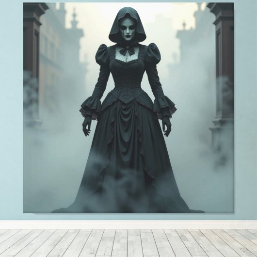 Magische Halloween-Nacht Leinwanddruck (Insitu (Holzboden))