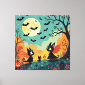 Magische Halloween-Nacht Leinwanddruck (Vorderseite)