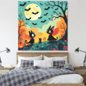 Magische Halloween-Nacht Leinwanddruck (Insitu (Schlafzimmer))