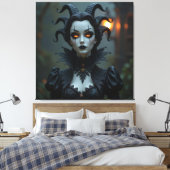 Magische Halloween-Nacht Leinwanddruck (Insitu (Schlafzimmer))