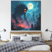 Magische Halloween-Nacht Leinwanddruck (Insitu (Schlafzimmer))