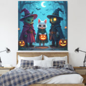 Magische Halloween-Nacht Leinwanddruck (Insitu (Schlafzimmer))