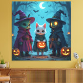 Magische Halloween-Nacht Leinwanddruck (Insitu (Wohnzimmer))