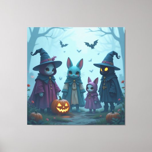 Magische Halloween-Nacht Leinwanddruck (Vorderseite)