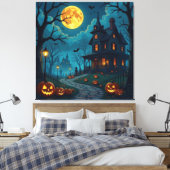 Magische Halloween-Nacht Leinwanddruck (Insitu (Schlafzimmer))