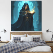 Magische Halloween-Nacht Leinwanddruck (Insitu (Schlafzimmer))