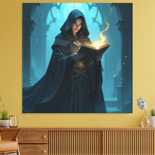 Magische Halloween-Nacht Leinwanddruck (Insitu (Wohnzimmer))