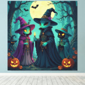 Magische Halloween-Nacht  Leinwanddruck (Insitu (Holzboden))