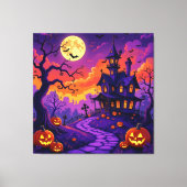 Magische Halloween-Nacht Leinwanddruck (Vorderseite)