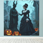 Magische Halloween-Nacht  Leinwanddruck (Insitu (Holzboden))