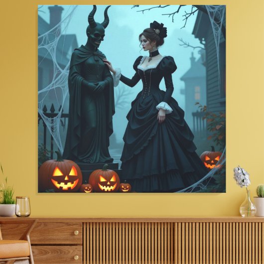 Magische Halloween-Nacht  Leinwanddruck (Insitu (Wohnzimmer))