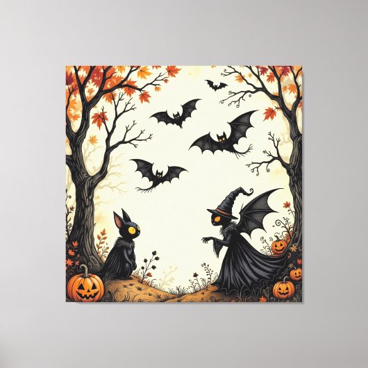 Magische Halloween-Nacht  Leinwanddruck (Vorderseite)