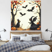 Magische Halloween-Nacht Leinwanddruck (Insitu (Schlafzimmer))