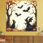 Magische Halloween-Nacht Leinwanddruck (Insitu (Wohnzimmer))