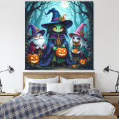 Magische Halloween-Nacht  Leinwanddruck (Insitu (Schlafzimmer))