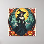 Magische Halloween-Nacht Leinwanddruck (Vorderseite)
