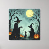 Magische Halloween-Nacht Leinwanddruck (Vorderseite)