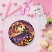 Magische Halloween-Night-Szene 🎃 🎃 🎃 🎃 Pappteller (Party)