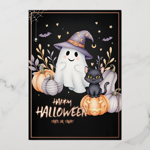 Magische Halloween-Party Folieneinladung